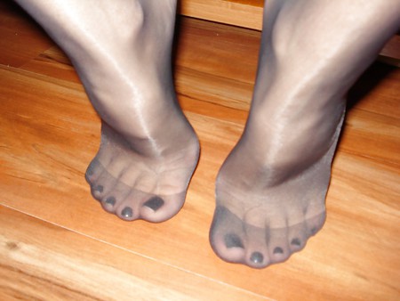 Amateur Black Stockings Feet Soles Enjoy :)