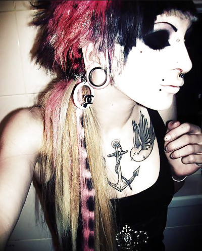 Emo girls with nice tattoos adult photos