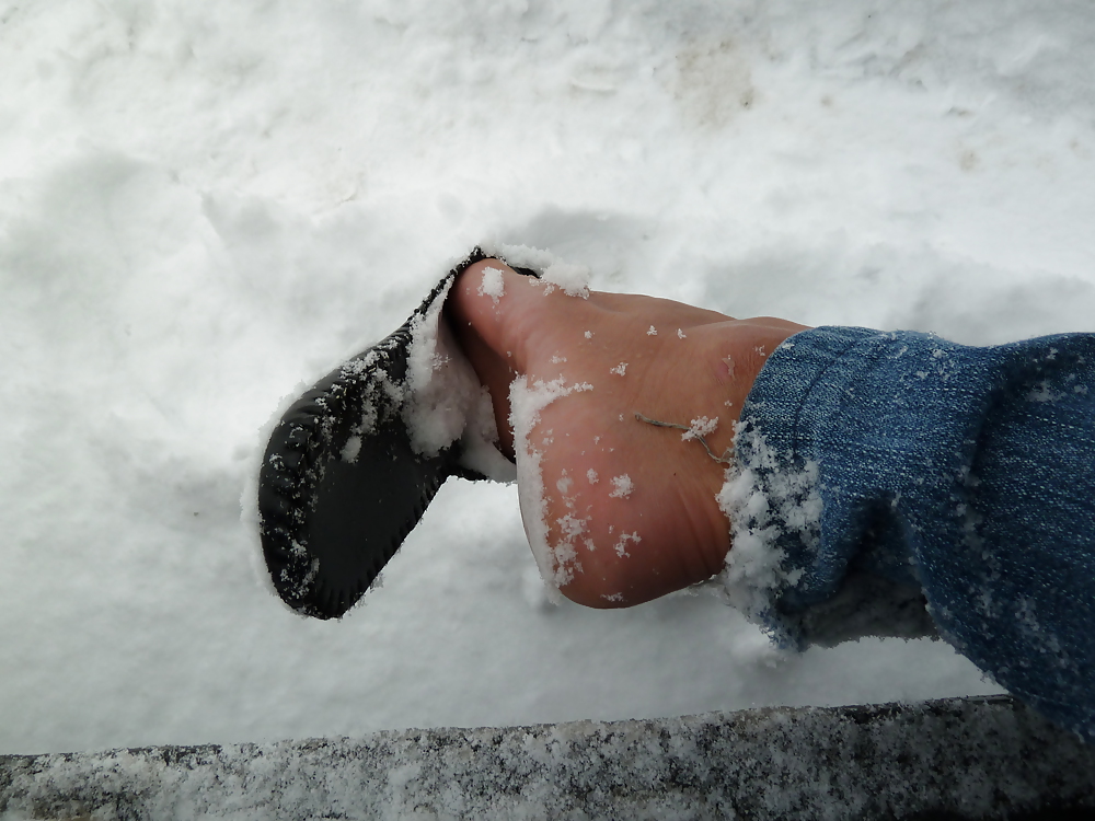 feet in snow adult photos