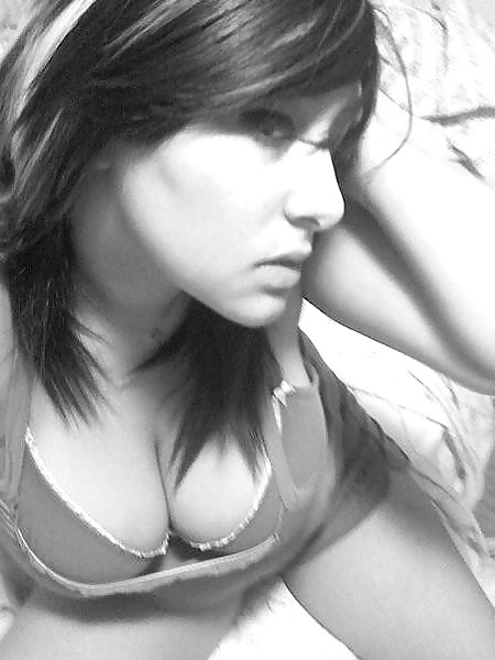 Busty girl photographed herself. adult photos