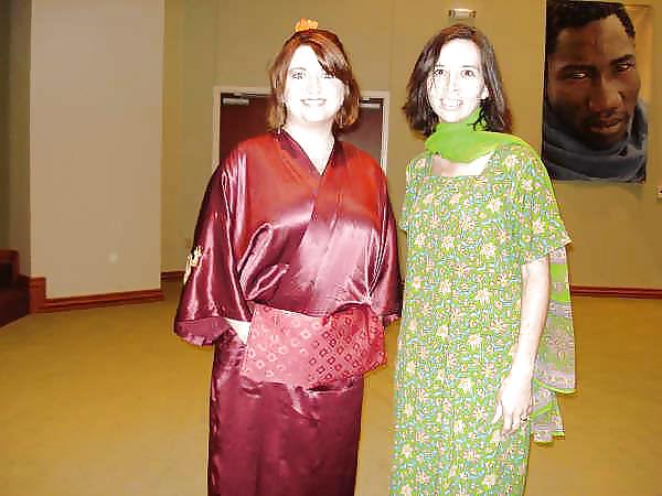 2 or more girls in Satin robe or Kimono adult photos