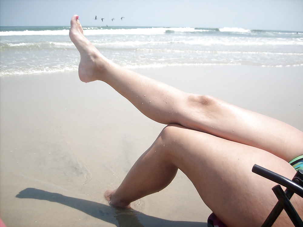 My sexy wife's feet at the beach adult photos