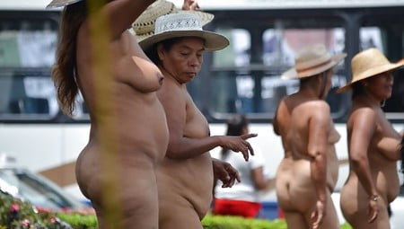 Naked Nude Protestors In Spain Pic