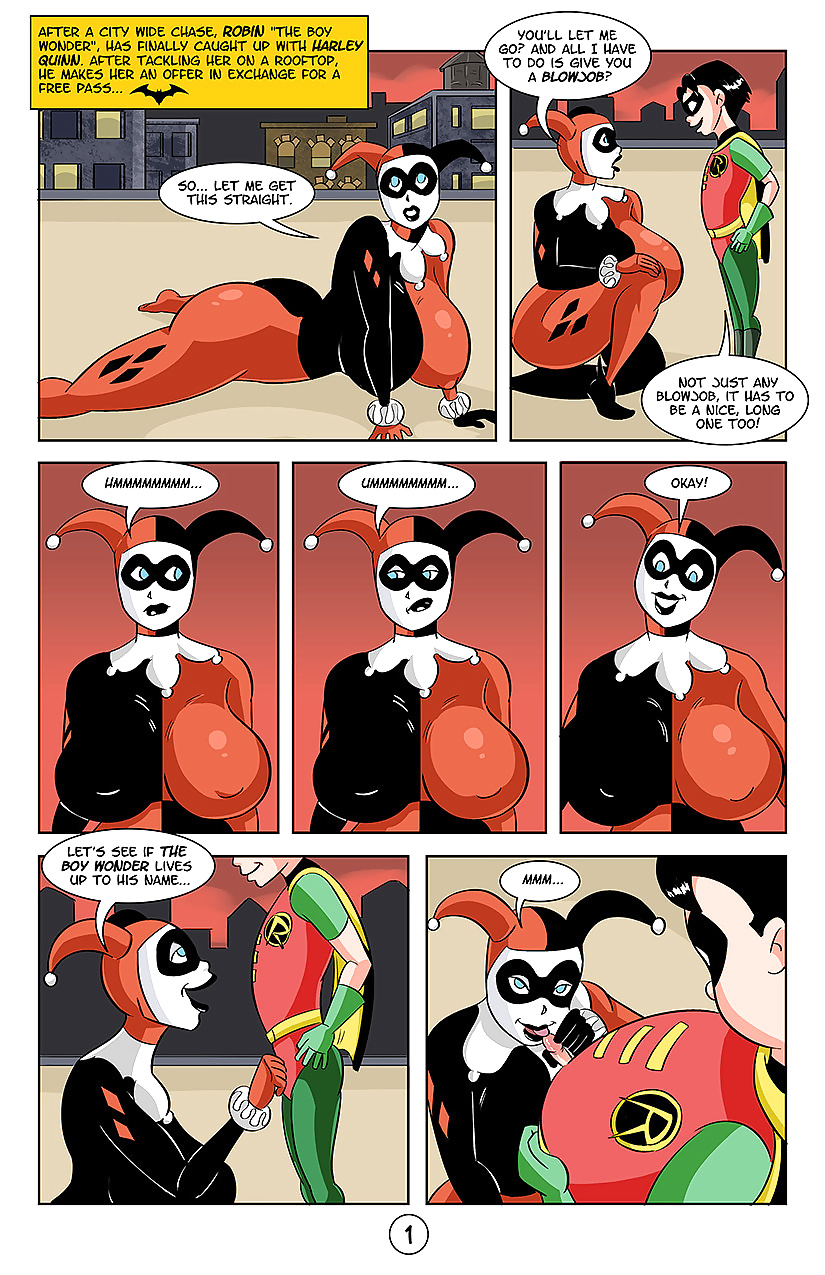 Robin Fucks Catwoman And Harley Quin While Batman Is Home 6 Pics