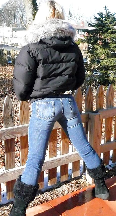 Beautyful asses in jeans - outdoor adult photos