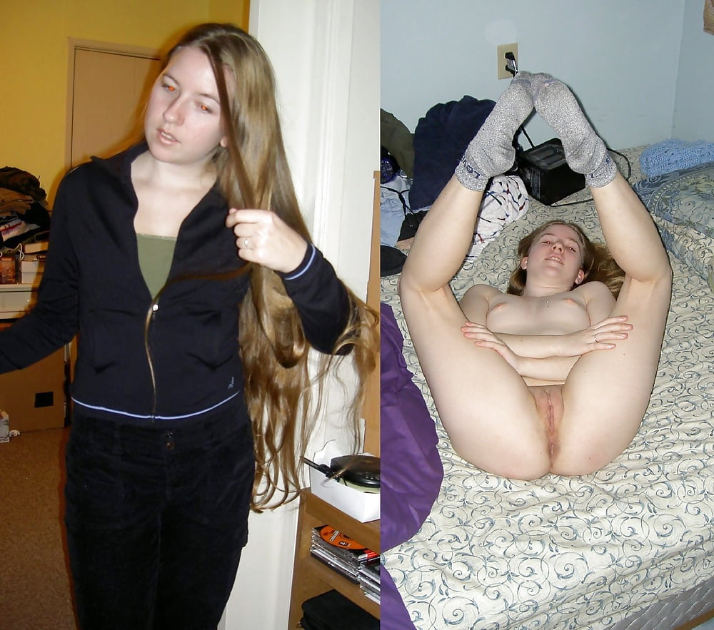 Young slut : dressed - undressed adult photos