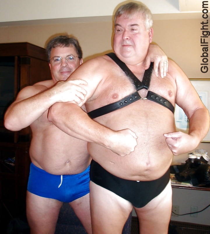 Mature chubby men having sex