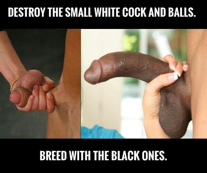 Black and white penis compared.