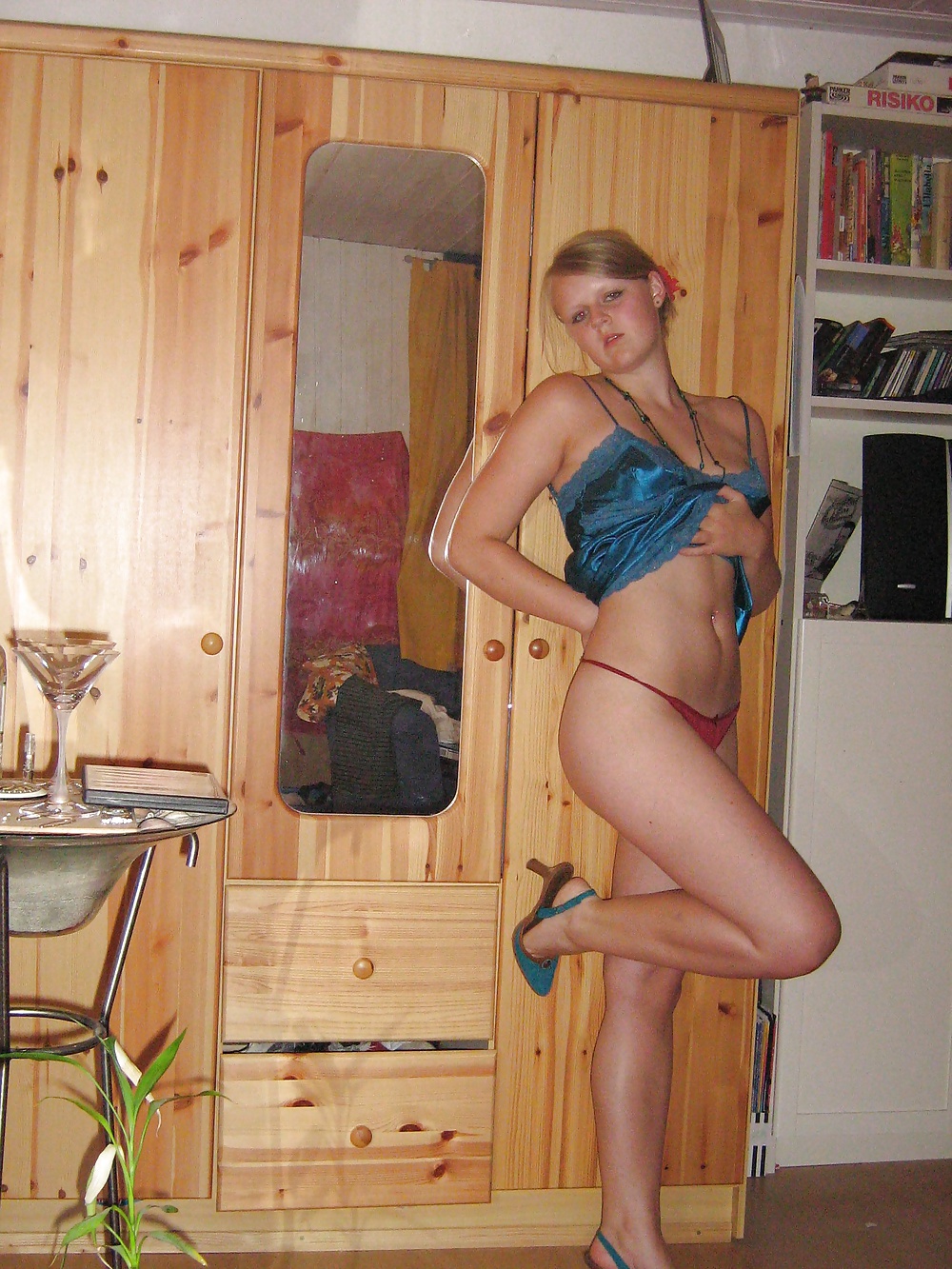 Blonde russian teen posing adult photos