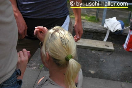 blonde cum slut dany sun fucking outdoor         