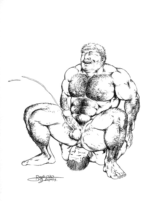 Bodybuilderin Vollbusige Cartoon Masturbieren