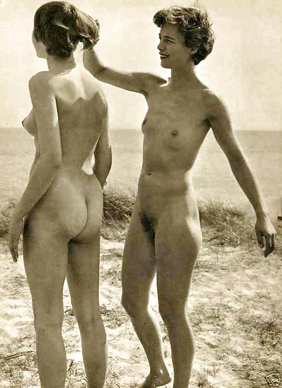 Vintage Beach Nudist adult photos