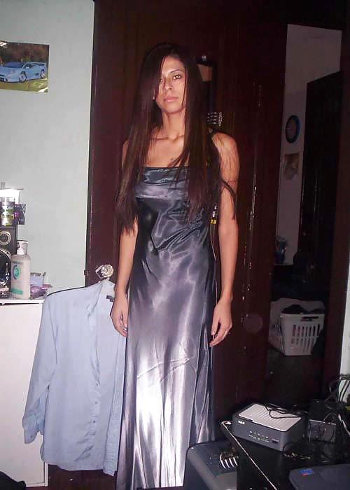 Single girl in Prom dress adult photos