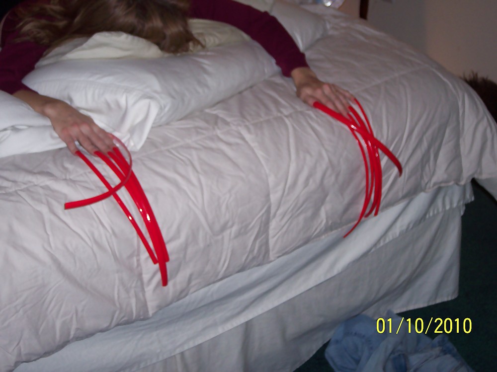 Sexy long red nails adult photos