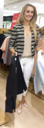 Tight beautiful and smiley mall teen