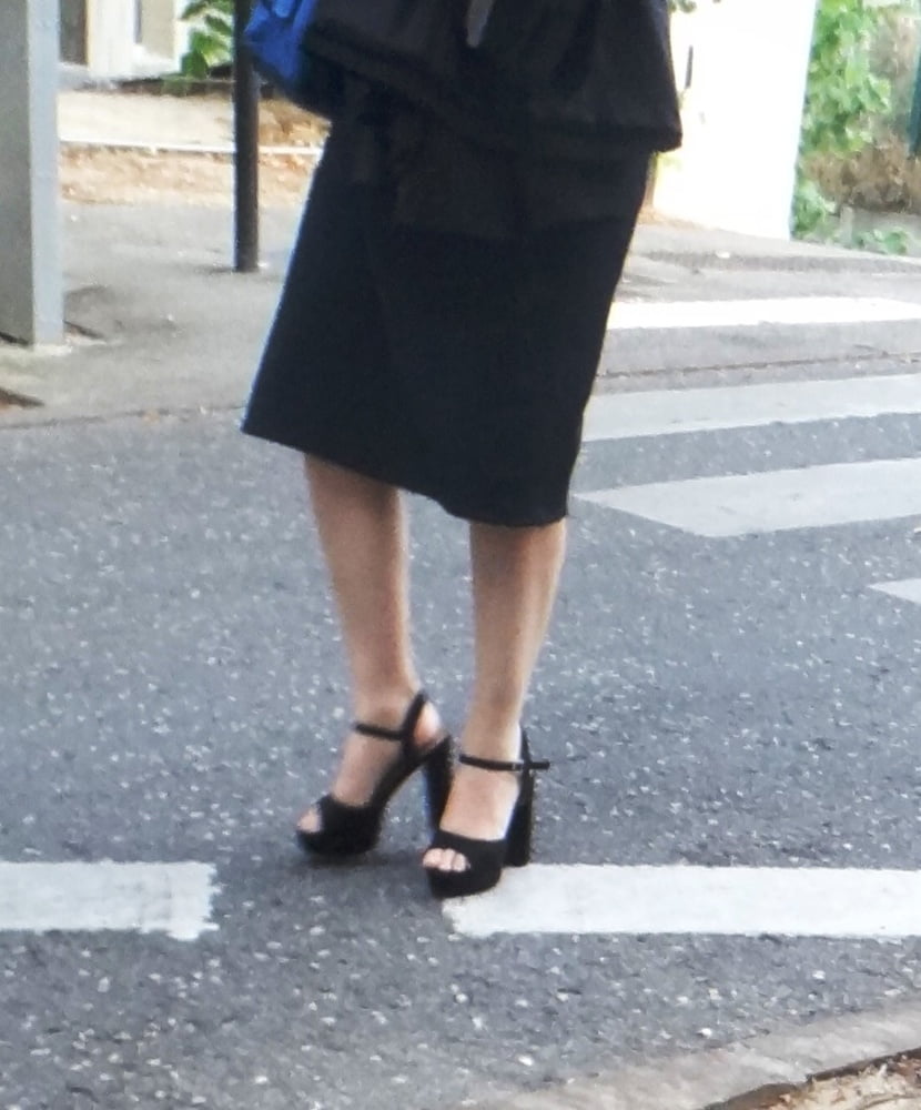 Candid mature in high heels photo #324419587