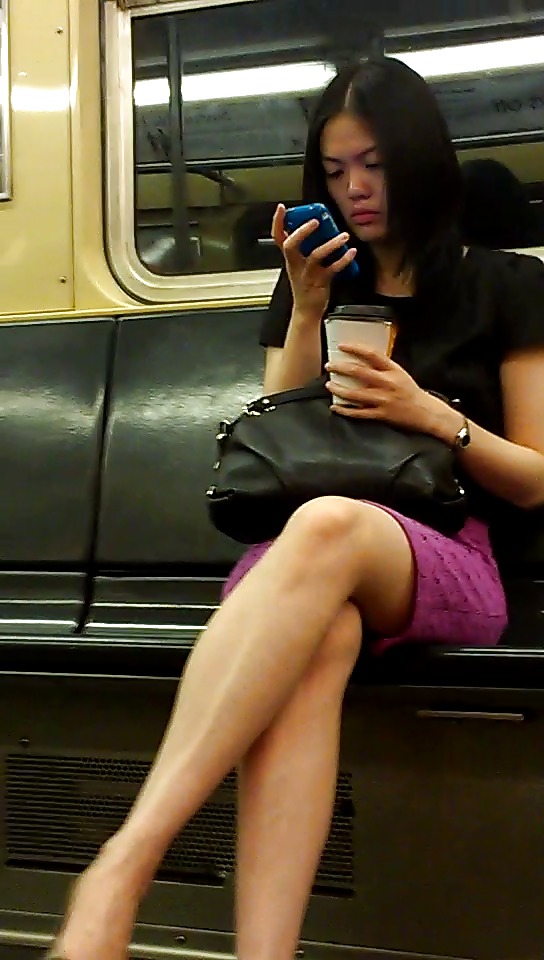 New York Subway Girls Asian adult photos
