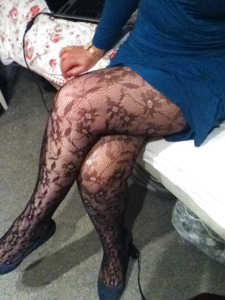 Naughty Nymph in her Patterned Tights adult photos