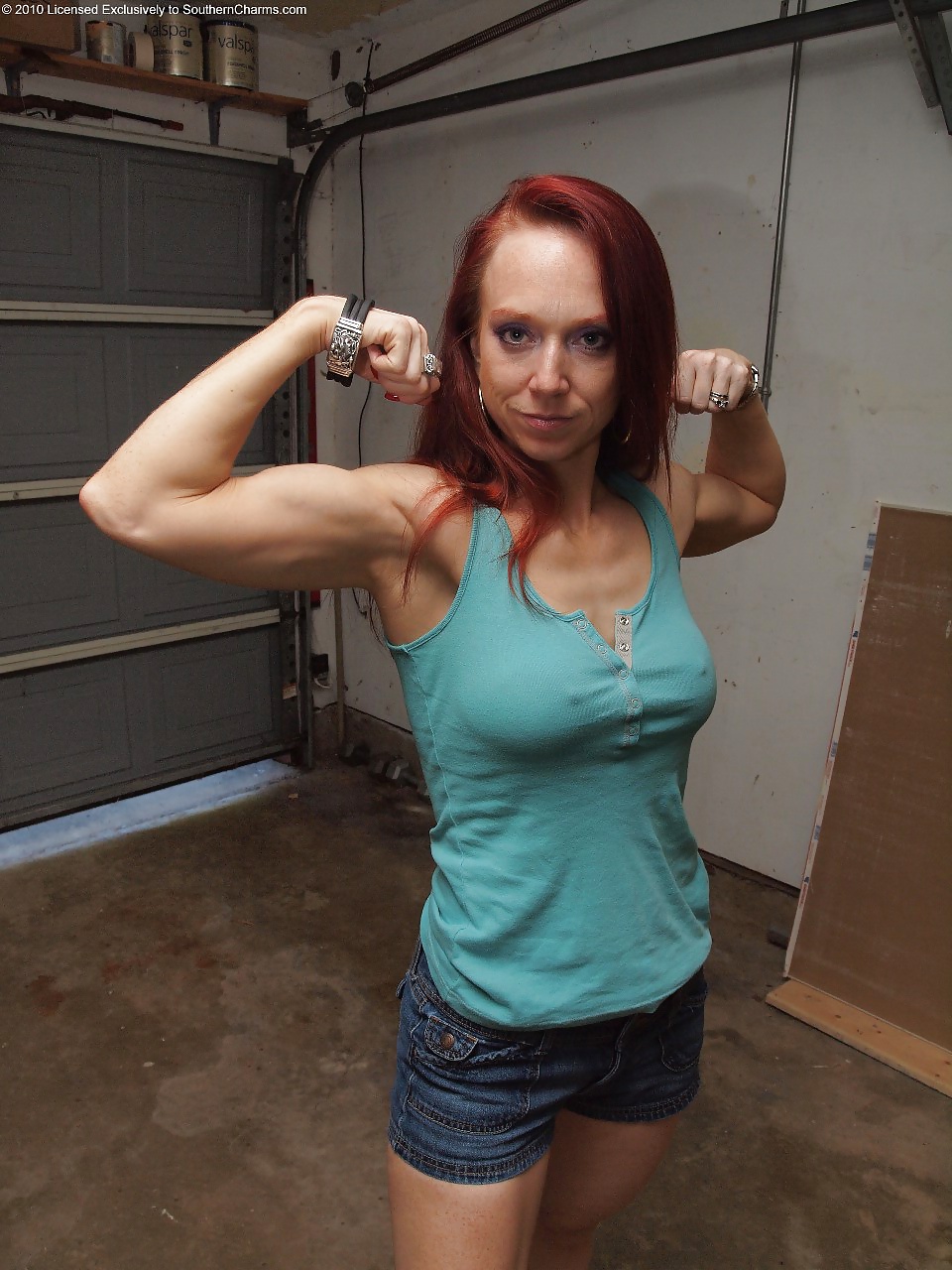 More related redhead muscle woman thighs.