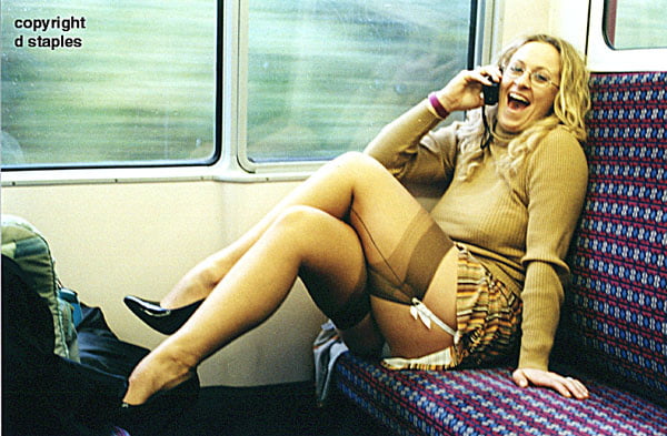 Joanne Bache Aka Leg Show Jo Flashing In The Tube Train 15 Imgs