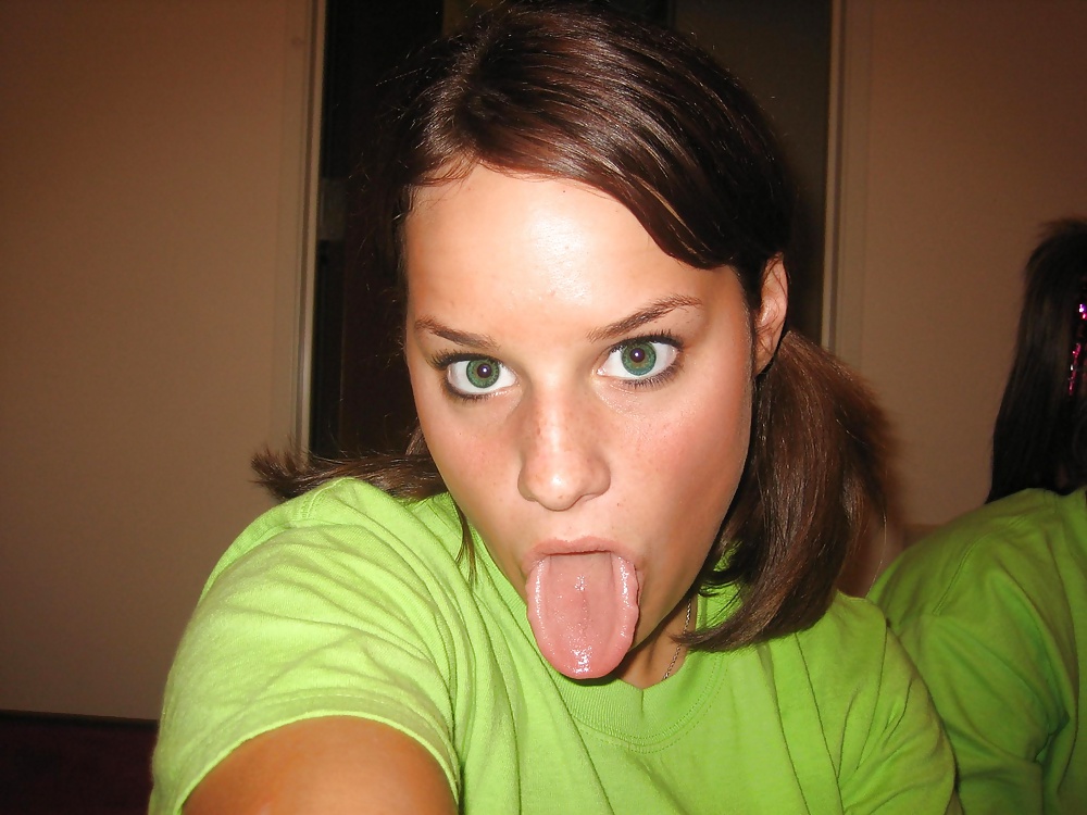Teen Girls - tongue out and mouth open - Part 1 adult photos