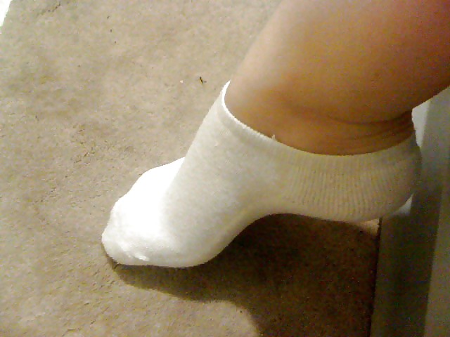 JUST WHITE ANKLE SOCKS adult photos