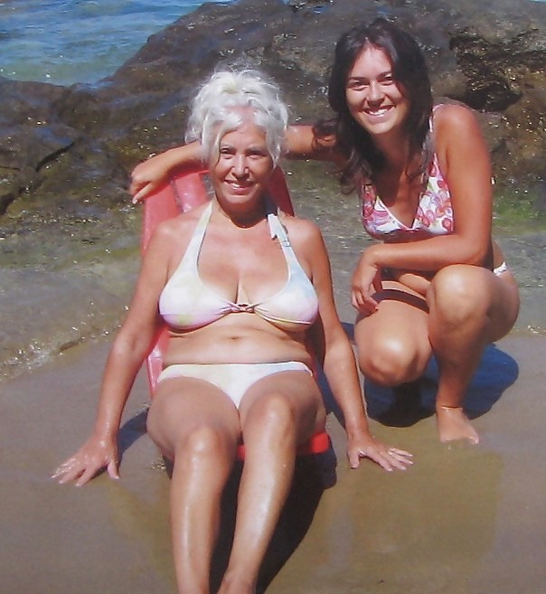 Older women in swimsuit. adult photos