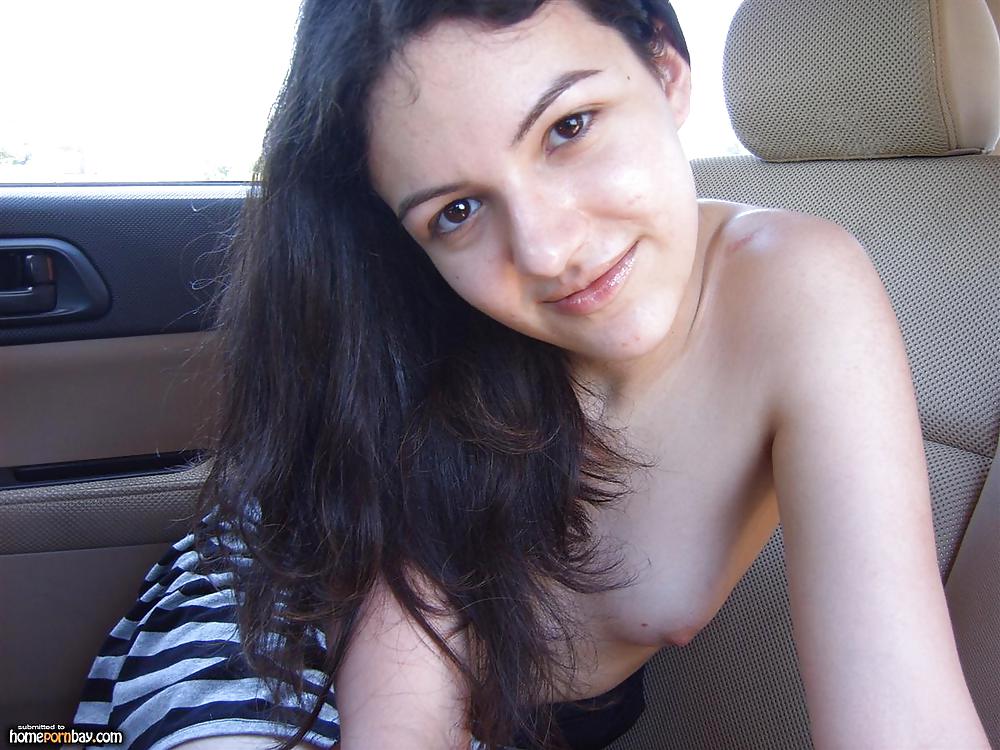 hot girl topless inside backseat of a car adult photos