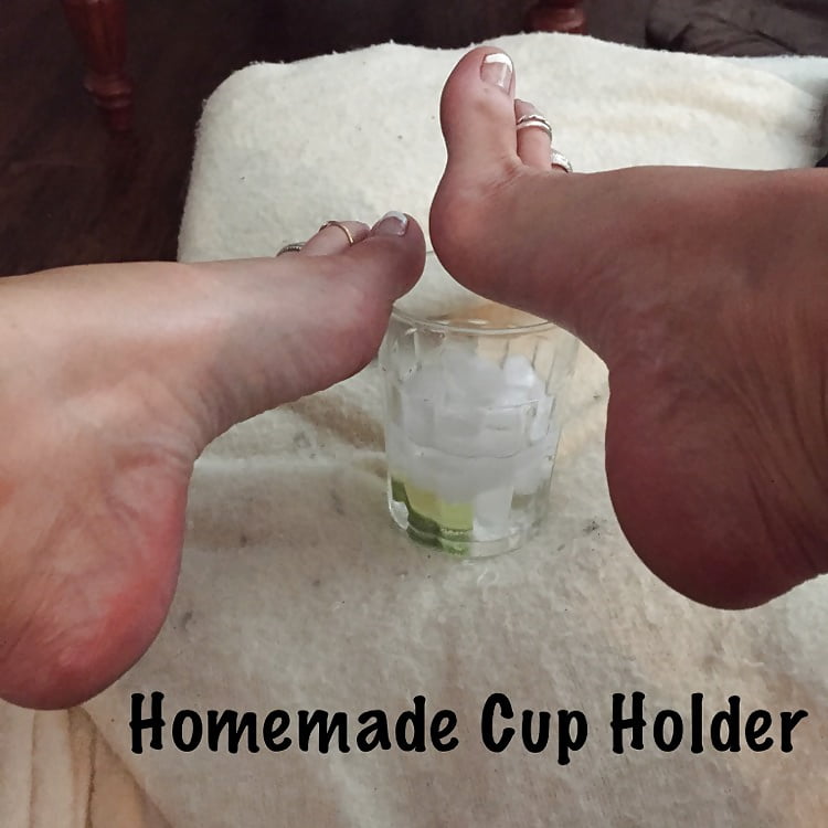 Cute Feet Holding Drink adult photos