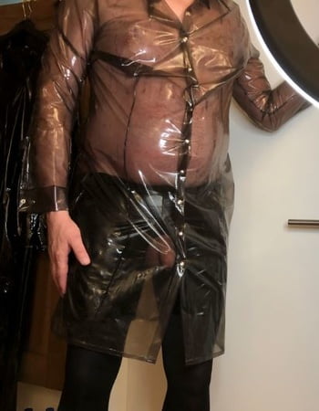 heels latex and clear pvc         